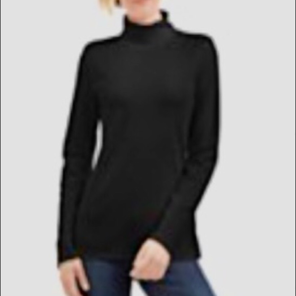 Karen Scott
Cotton Turtleneck, Deep Black
